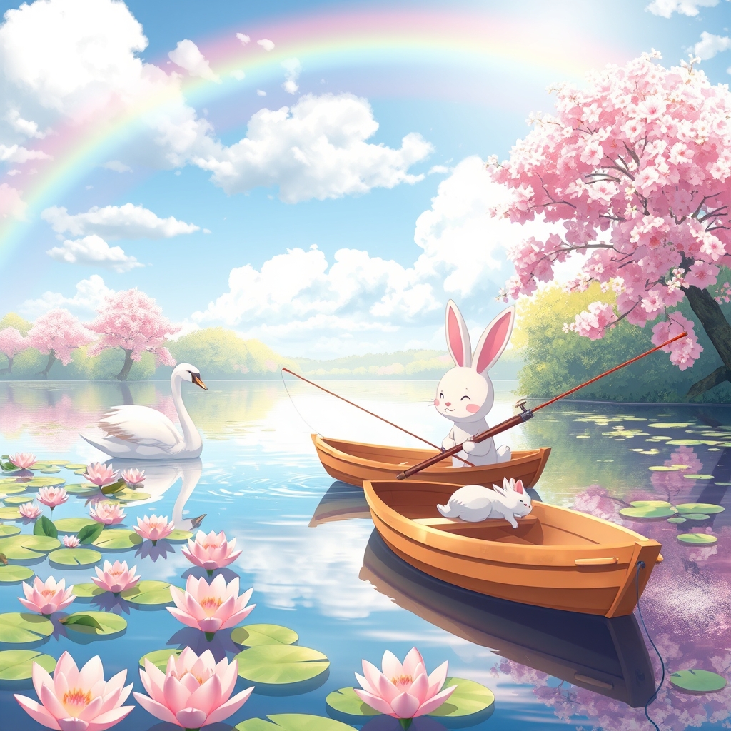 🐰🏞🛶🌺🌸🦢🌞🌈🎣1