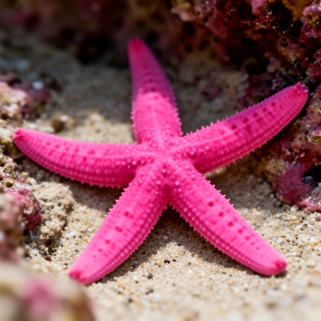 ستاره دریایی اکلیلی ب رنگ صورتی 0