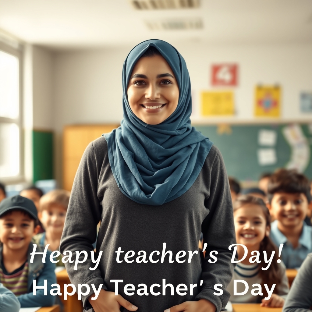 یک تصویر برای تبریک روز معلم
معلم با حجاب ایرانی خوشگل معلم جوان و زیبا باشد 
4
