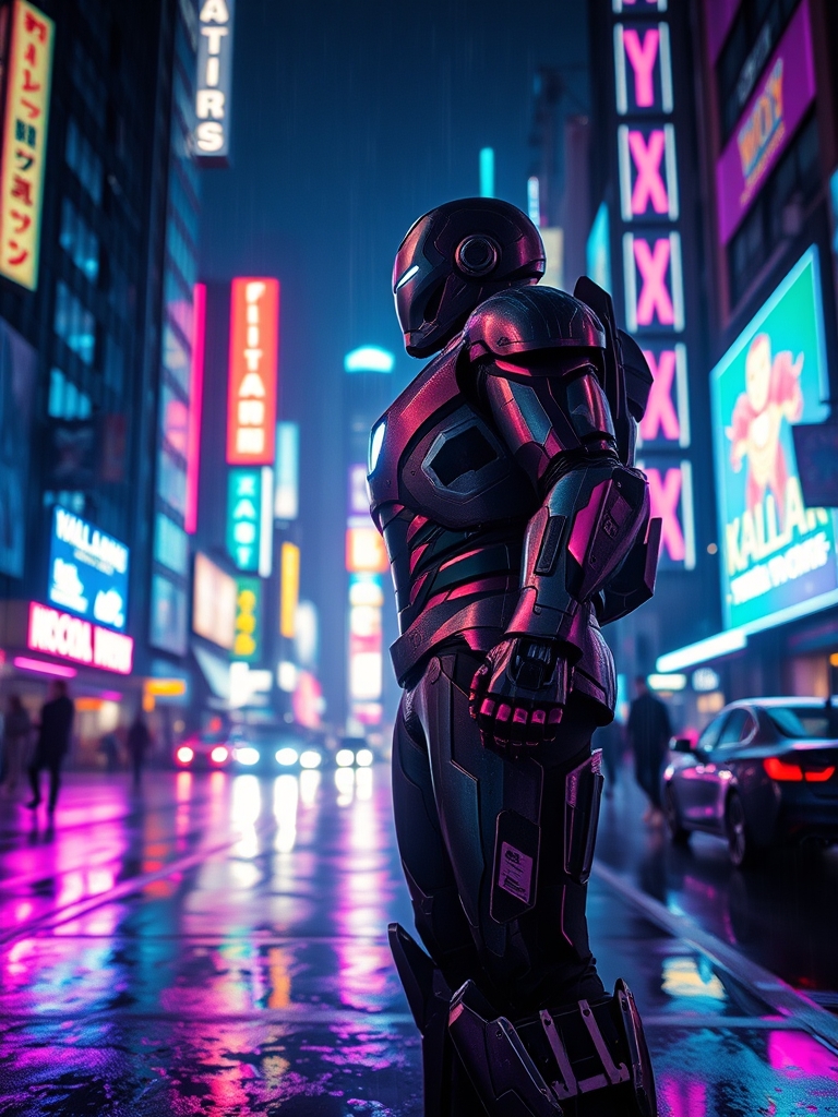 ایرون من سایبرپانک و نئون3