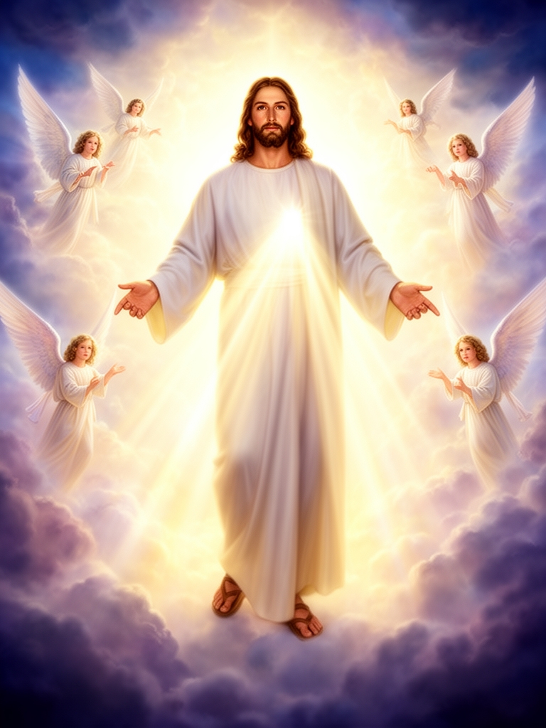حضرت عیسی مسیح در آسمان ودر میان فرشتگان 5