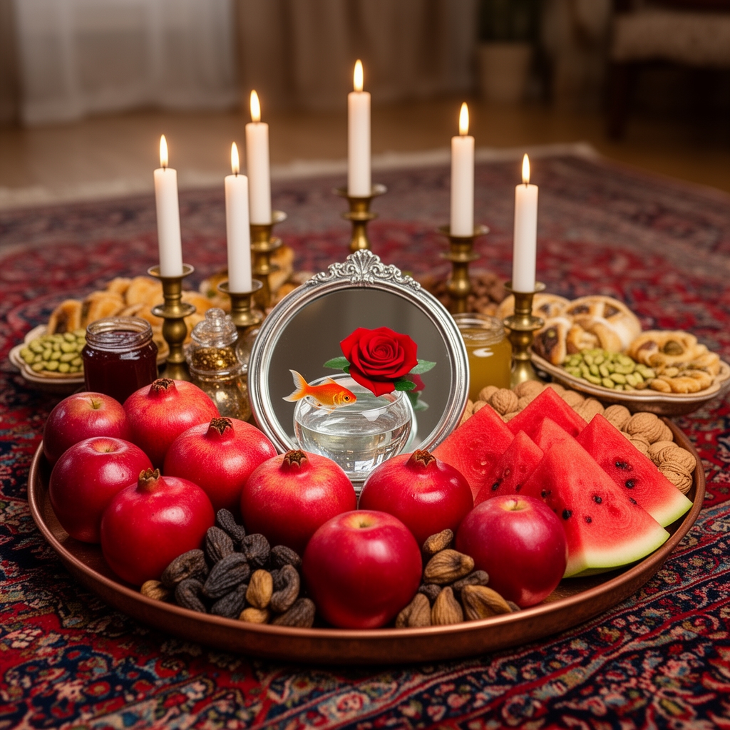 عکس سفره ی شب یلدا خیلی زیبا5