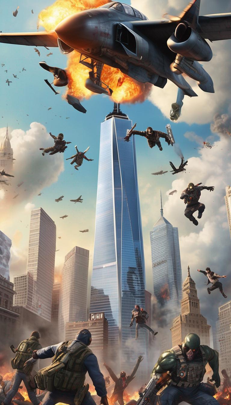 شهر آتش گرفته همه زامبی شده اند و تعداد اندکی از مردم داند با زامبی ها میجنگند و ونوم هم به آنها دارد کمک می‌کند. 2 یا 3 هواپیمای جنگی در آسمان و یک از آن ها نز دیک بج آزادی دارد می رود زامبی ها از برج بالا می روند و دارند می پرند به سمت هواپیما و سقوط می کنند 18