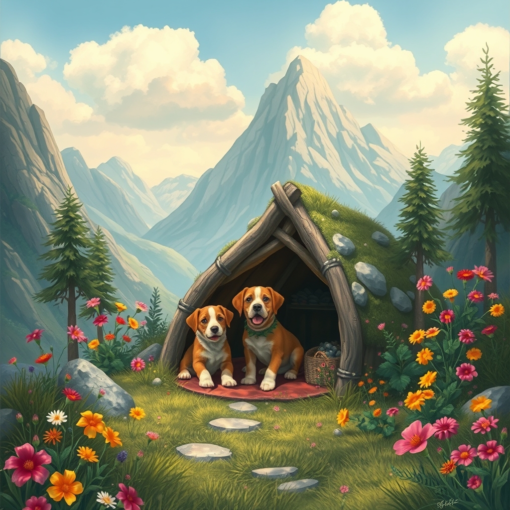 یک لونه برای سگ ها در کوه10
