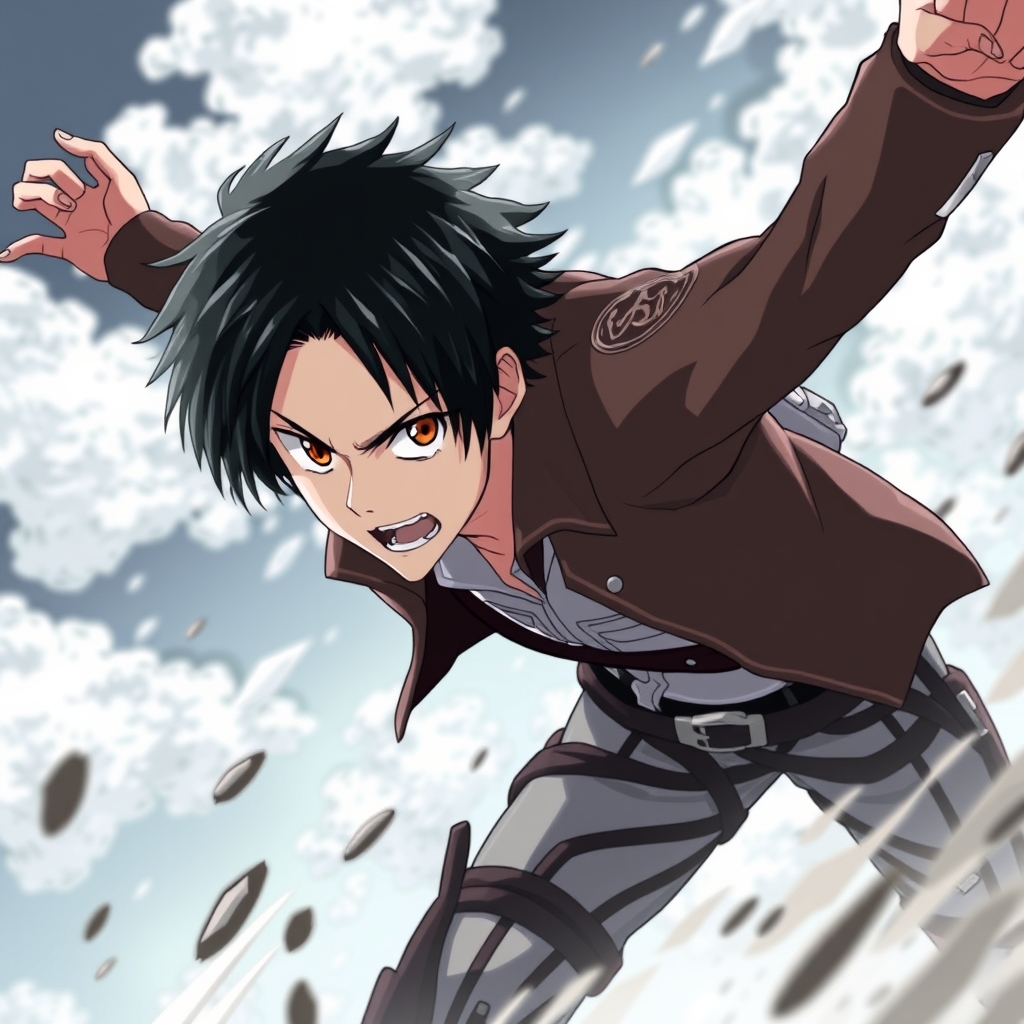 کارکتر لیوای اکرمن در انیمه attack on titan18