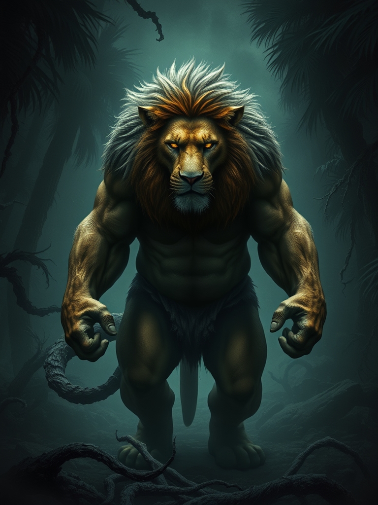 میکس شیر جنگل با هالک شگفت انگیز در وایب تاریک 23