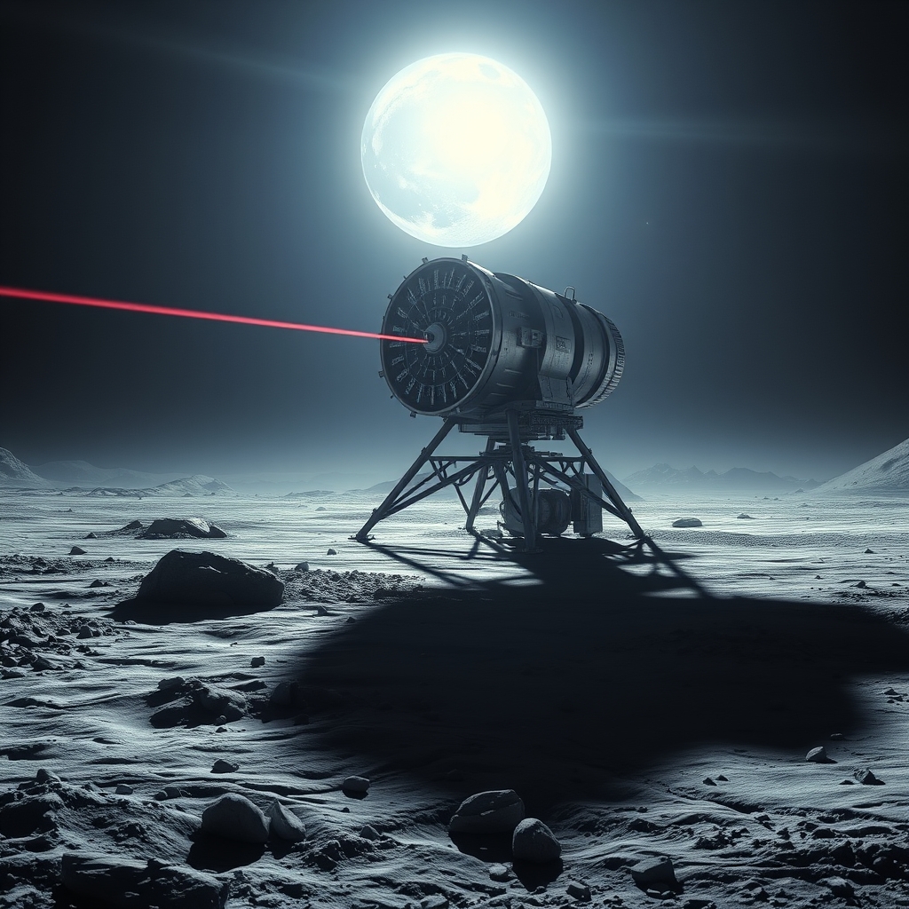 یک سلاح لیزی بزرگ در کره ی ماه6