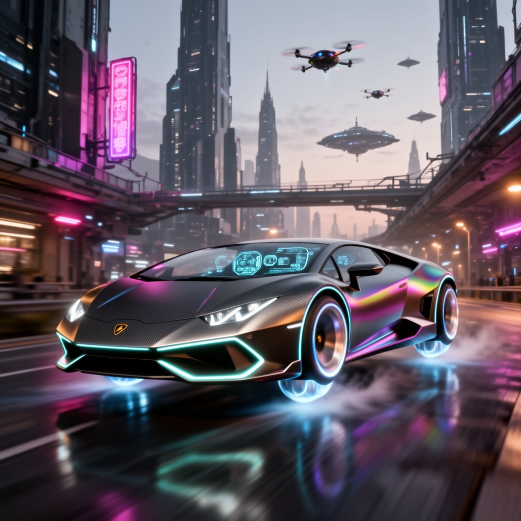 عکس ماشین لامبورگینی در ۱۰۰۰ سال آینده.2