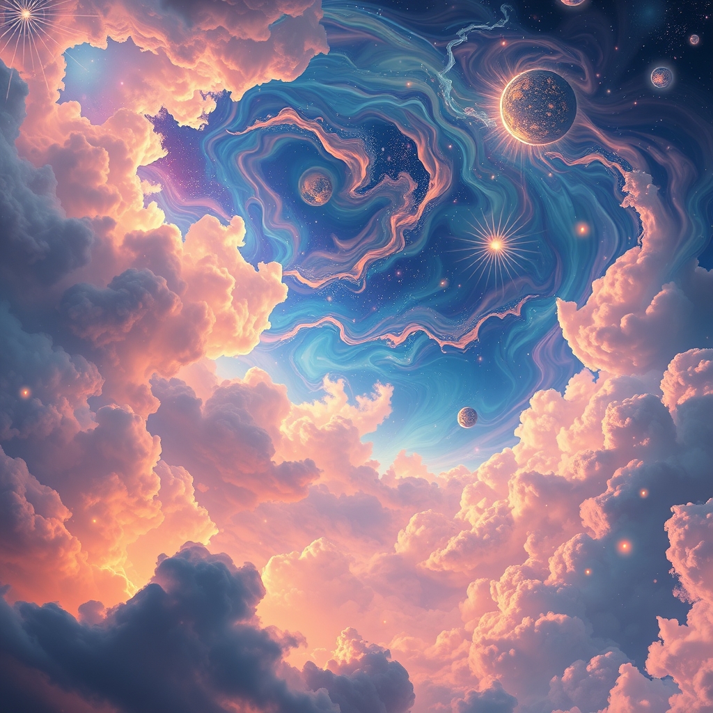 یک تصویر از آسمان زیبا به تصویر بکش11