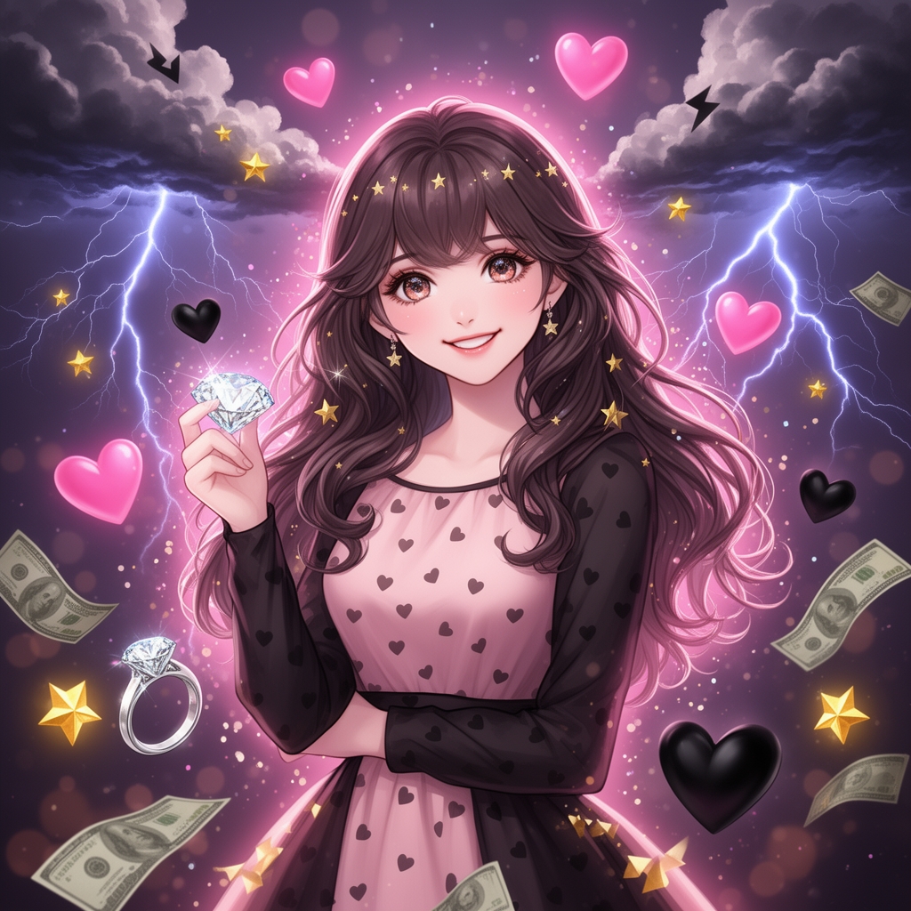 یک دختر این طوری: 🩷+🌩️+✨+💍+🖤+⭐+💸: بساز که برای کانالم خیلی عالی باشد در زمن دختر هم خیلی خوشگل کیوت و زیبا باشد11