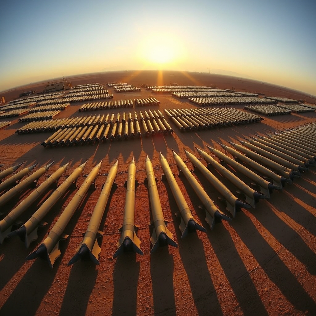 یک پایگاه موشکی که توش پر از راکت های فجر ۵ است17