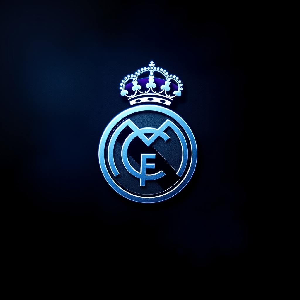 لوگو رئال مادرید در زمینه ای سیاه و خفن 5