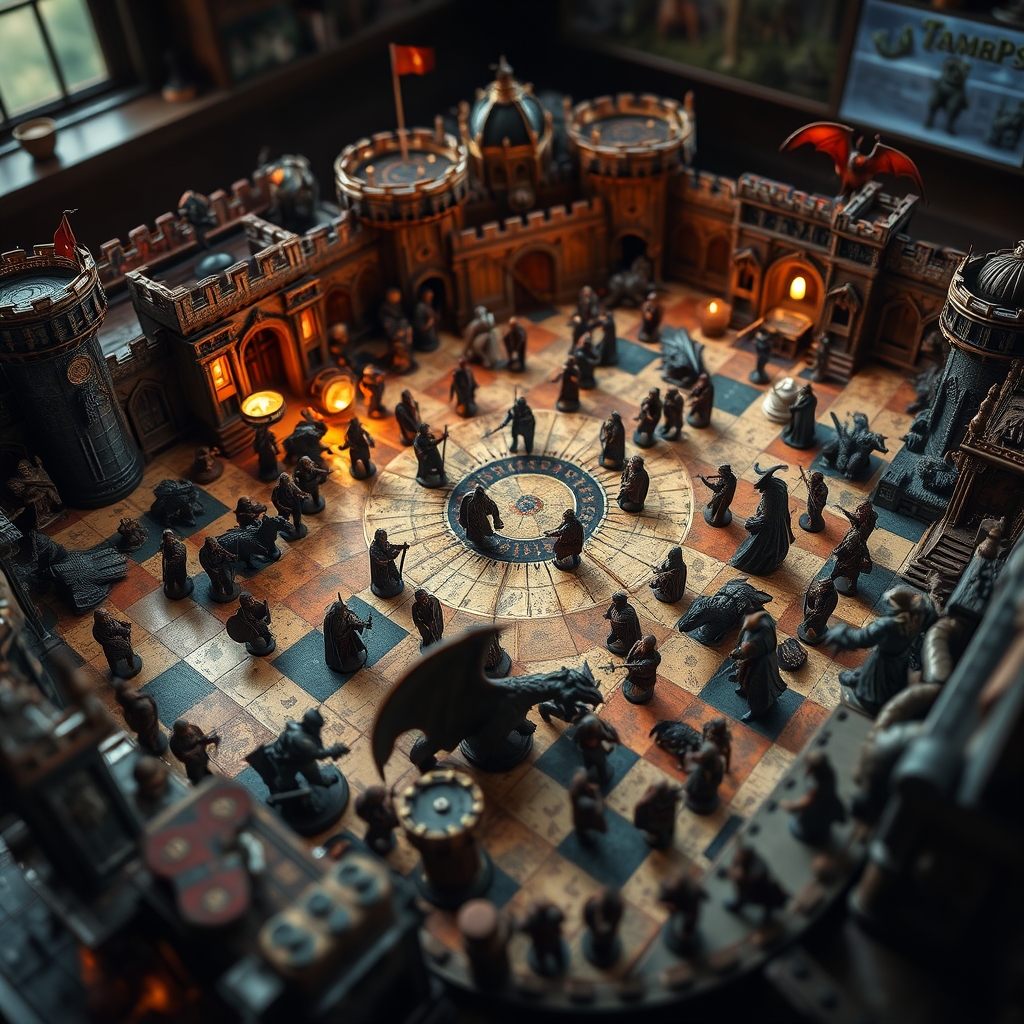 یک بازی بزرگ رو میزی خفن شبیه به منچ با قلعه های باستانی و لشکر های مختلف سرباز و چند نوع اژدها و شوالیه ها12