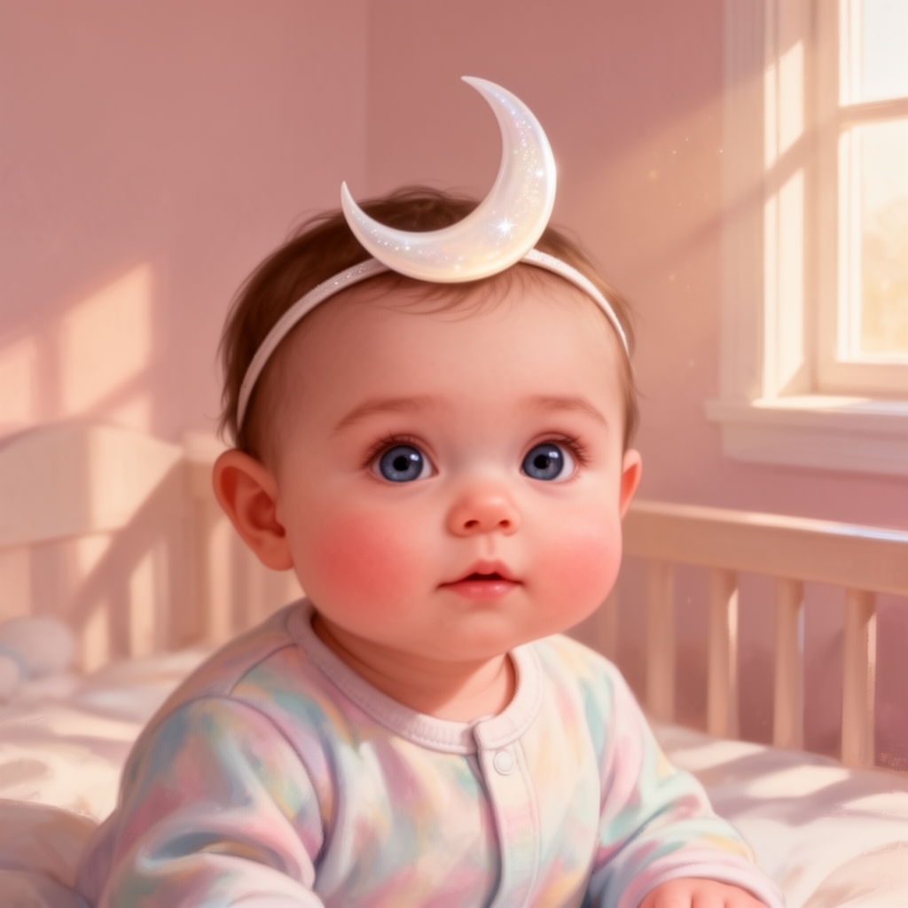 یه نینی کوچولو3 ماهه که تازه ماه گرد براش گرفتن0