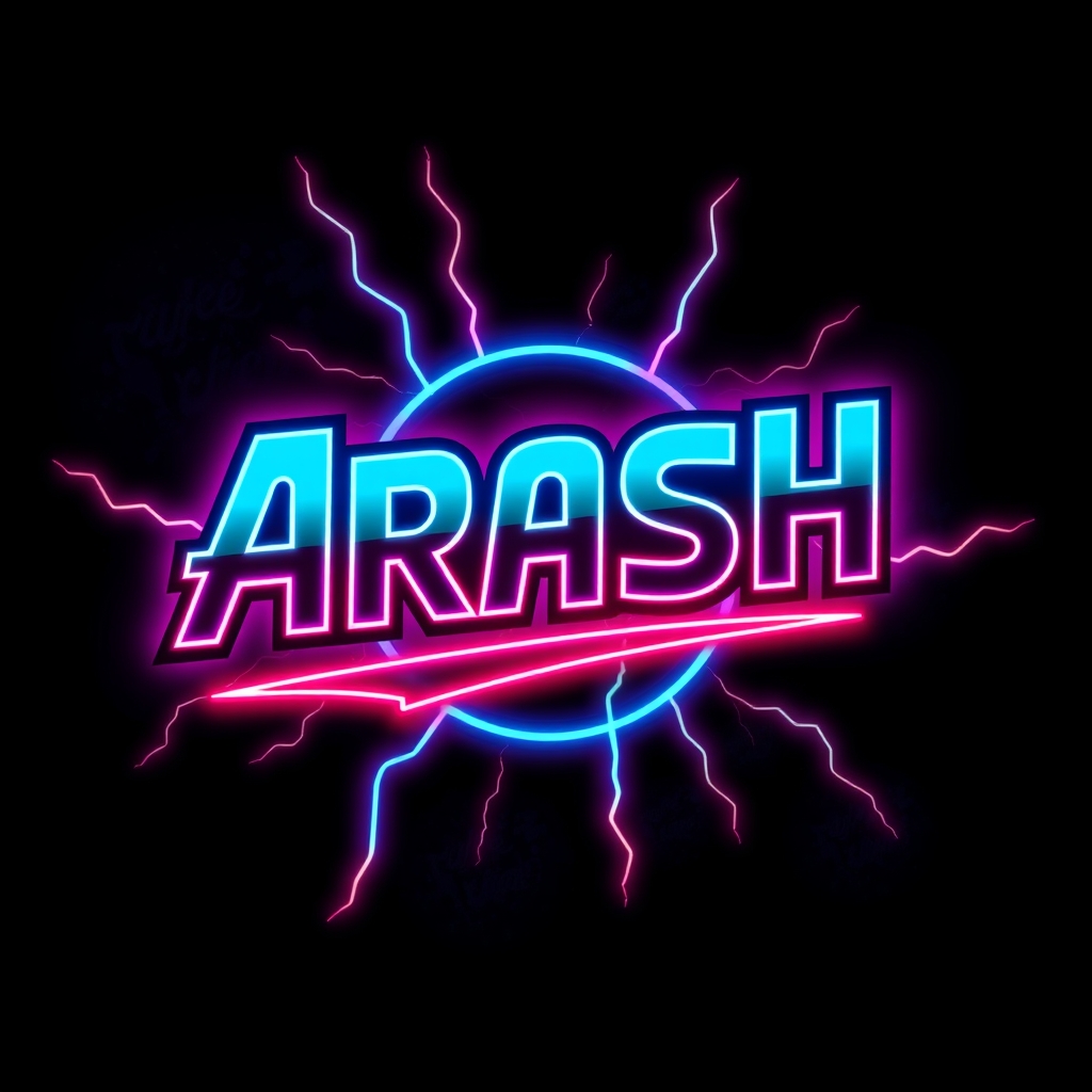 لوگوی Arash که کنارش پر از رعد برق است8