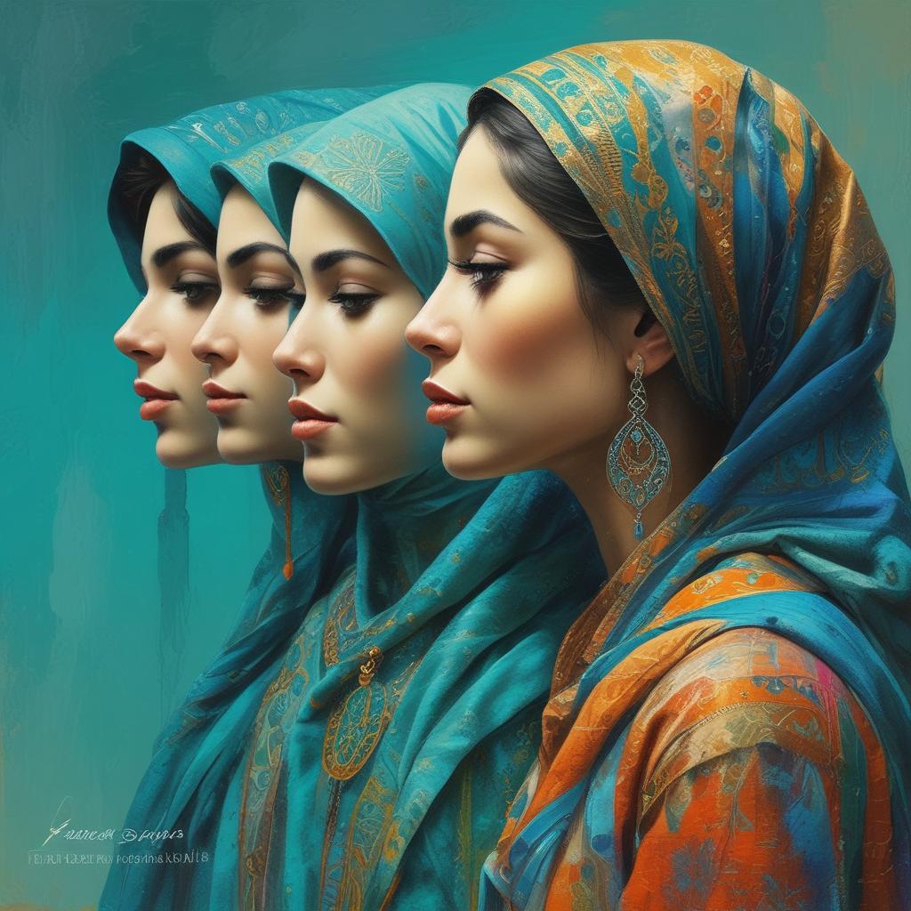 پروف دخترونه ایرانی محجبه با تم آبی فیروزه ای23