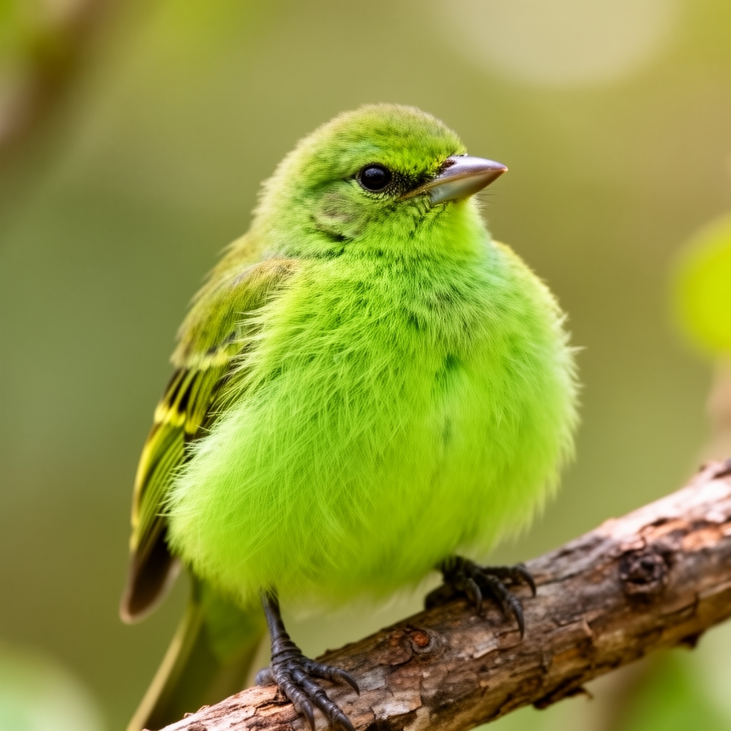 یک پرنده ی کوچولو که بسیار پشمالو و نرم و زیبا به رنگ خرمالویی3