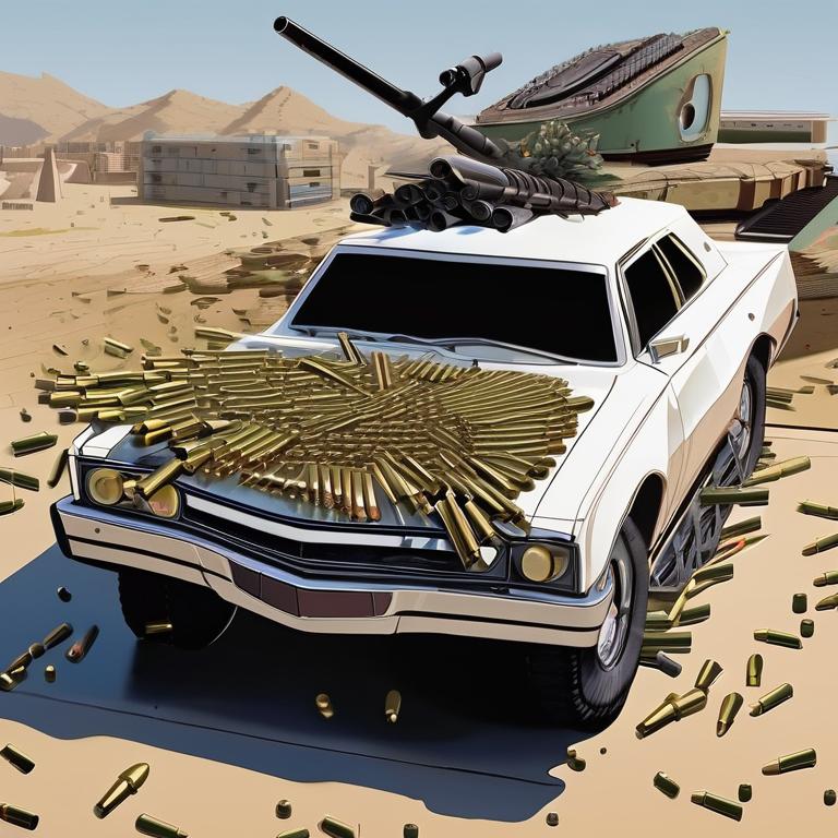 ماشینی که روی کاپوتش کلی تیربار و روی سقفش یدونه تک تیر انداز و یدونه آبپاش هم داره6