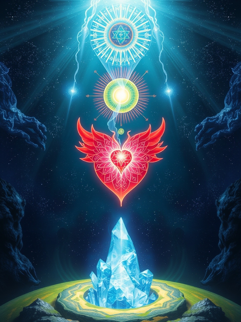چاکرای قلب در حال فرستادن انرژی قدرتمند ب قلب کریستالی کره ی زمین2