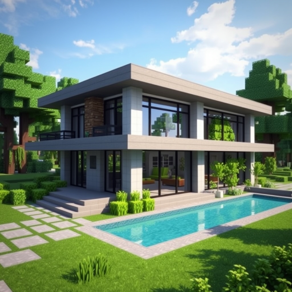 خانه ی مدرن ماینکرفتی0