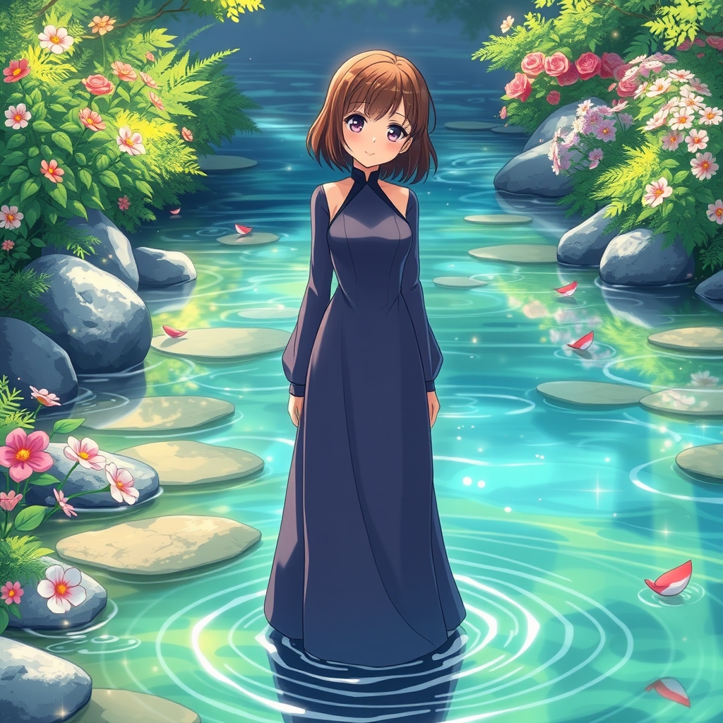 دختر بچه زیبا در رودخانه زیبا 11