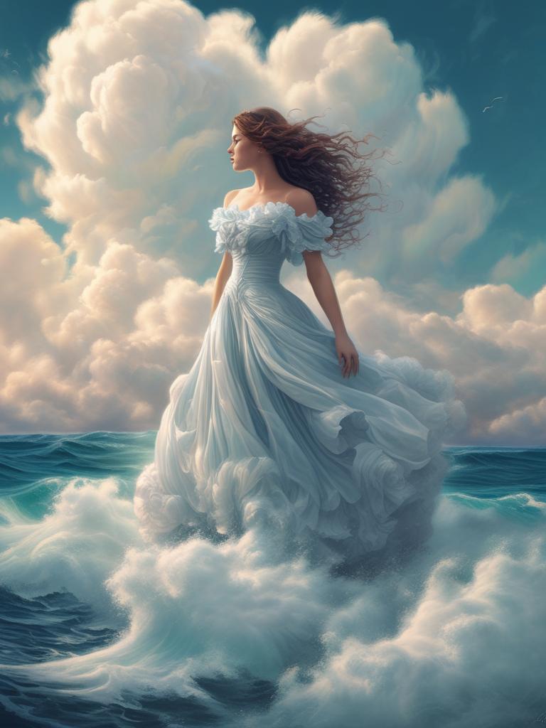 لباسی زیبا مانند ابرها و همرنگ دریا ها1